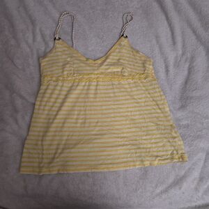 Old Navy Yellow and White Striped Camisole